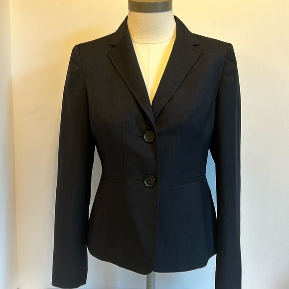 Kasper Deep Gray Black Double breasted Fitted Blazer Women’s Size 6 - Picture 1 of 9